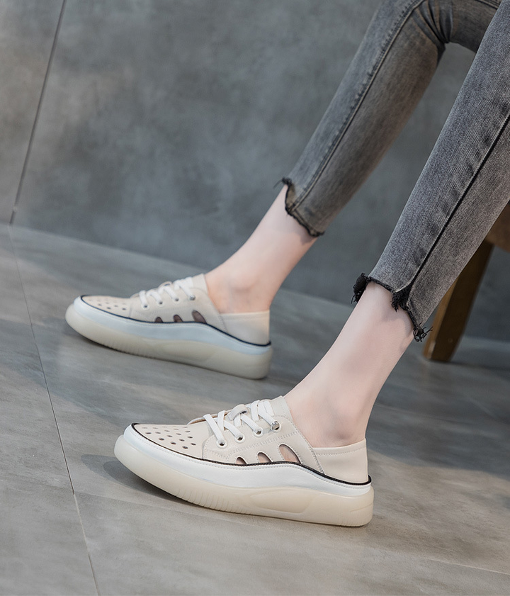 soft slip on shoes color beige size 8 for women