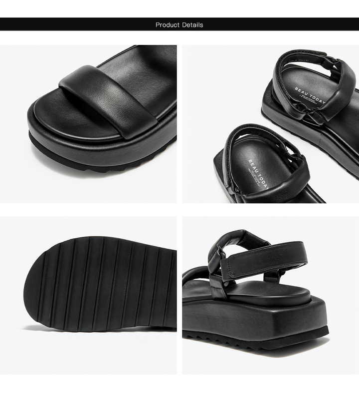 summer sandals color black size 7.5 for women