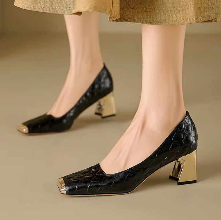 elegant pumps color black size 7.5 for women