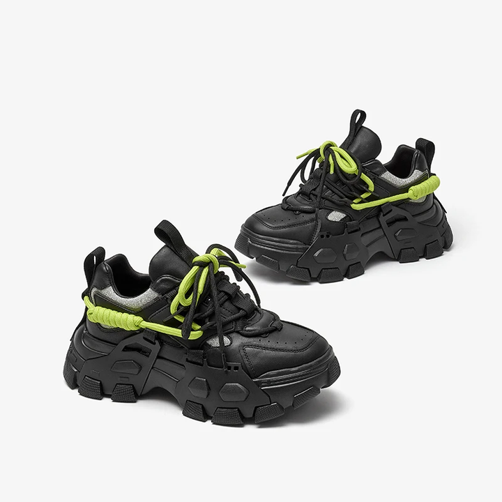 platform sneaker color black size 6.5 for women