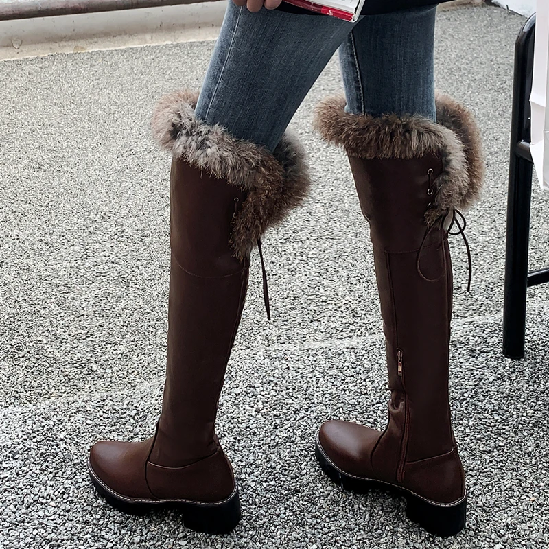 leather boots color brown size 9 for women