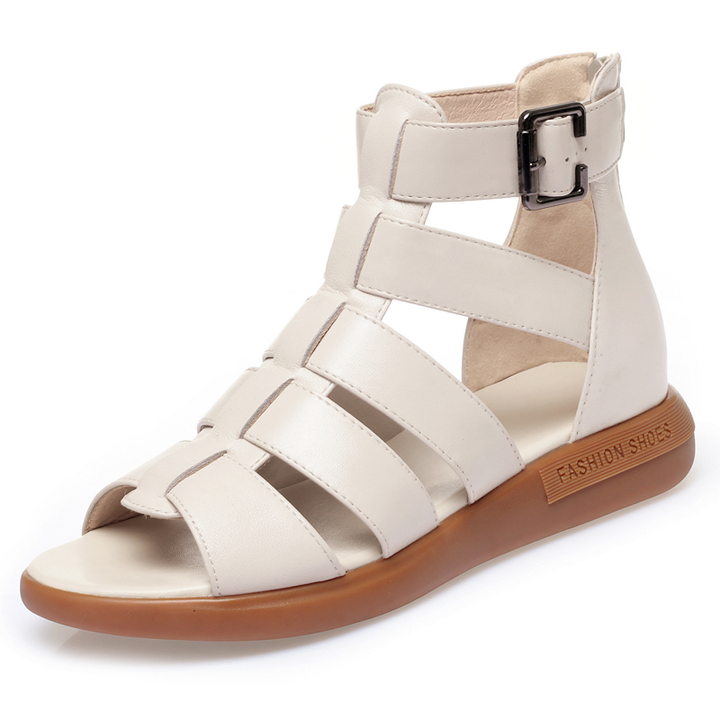 open toe sandals color beige size 6 for women