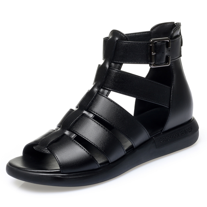 summer sandals color black size 5 for women