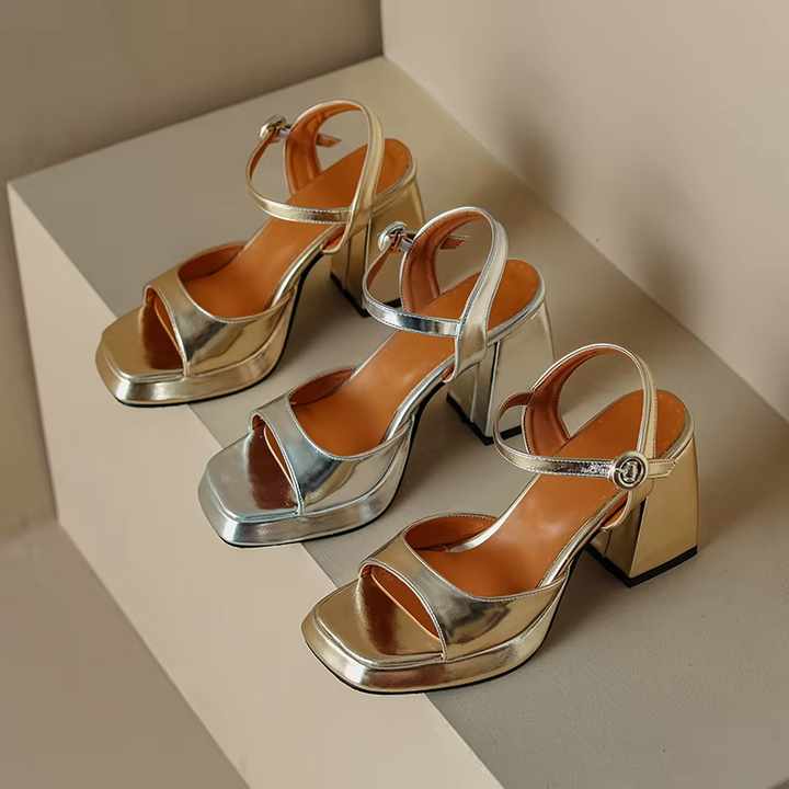 open sandals color gold size 6 for women