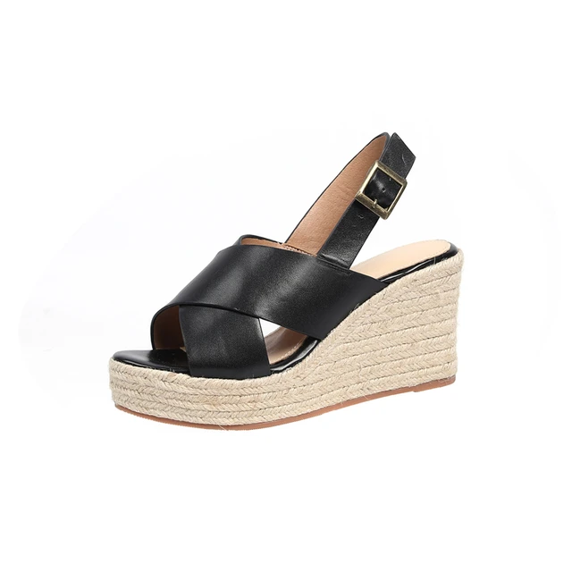 sandals color black size 5 for women