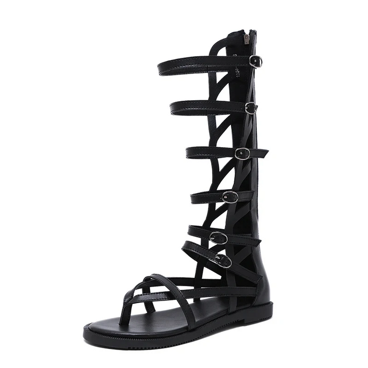 gladiator sandal color black size 5 for women