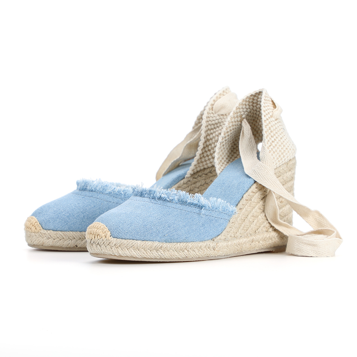 espadille with wedges color sky size 7 for women