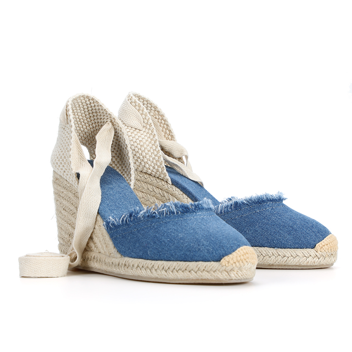wedges color blue size 8 for women