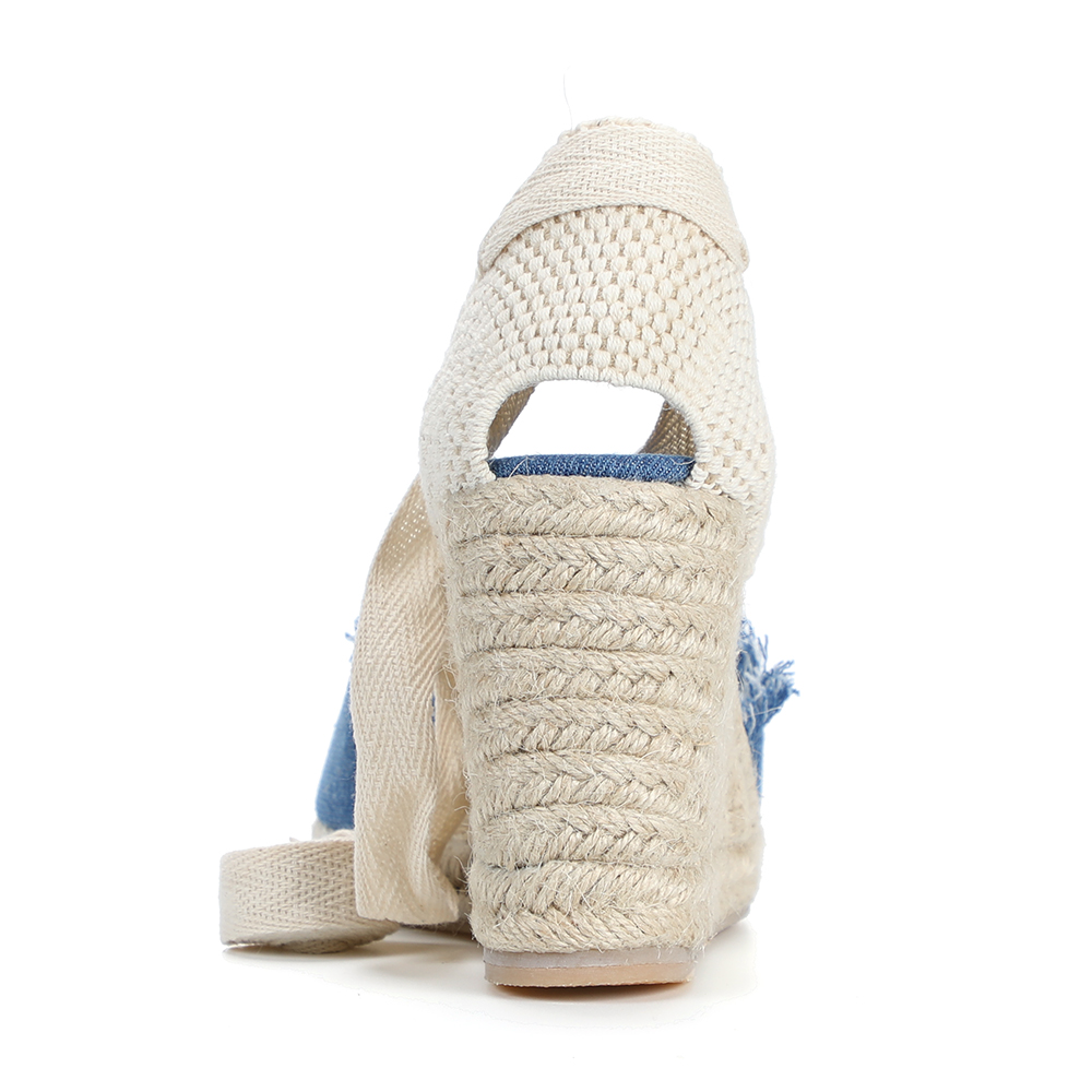 espadille with wedges color blue size 8 for women