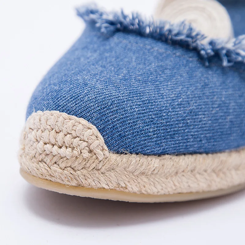 round toe wedges color blue size 9 for women