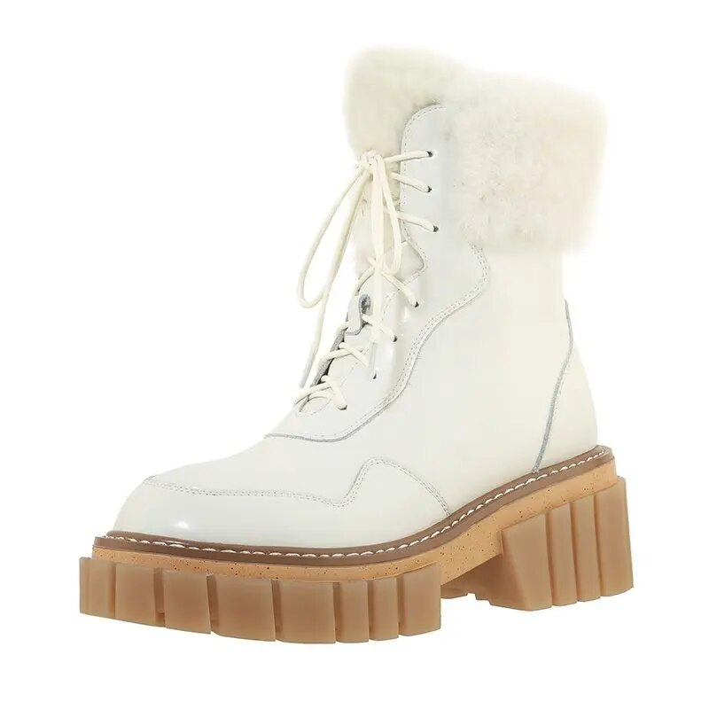 snow boots color beige size 5.5 for women
