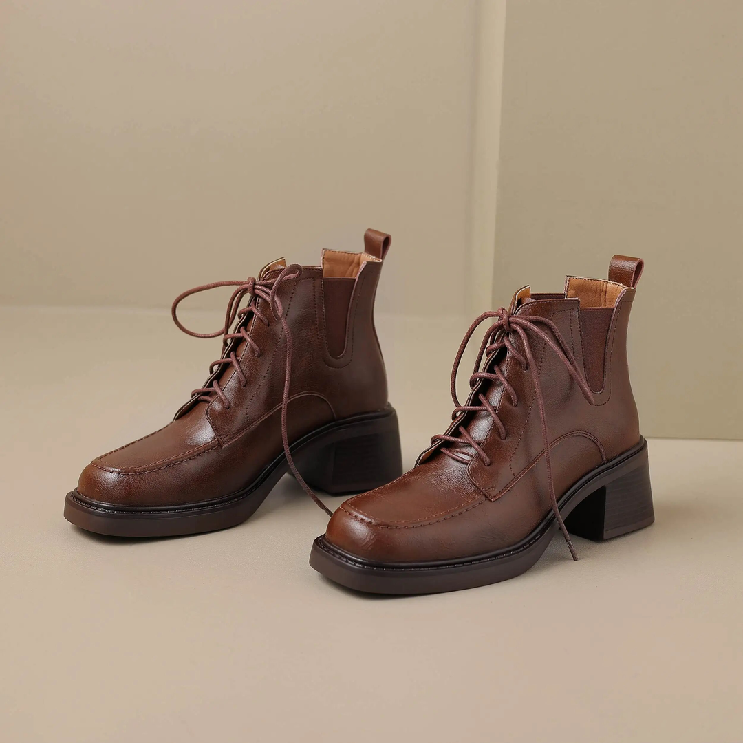 platform boots color brown size 7 for women