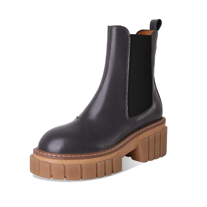 platform boots color gray size 5 for women