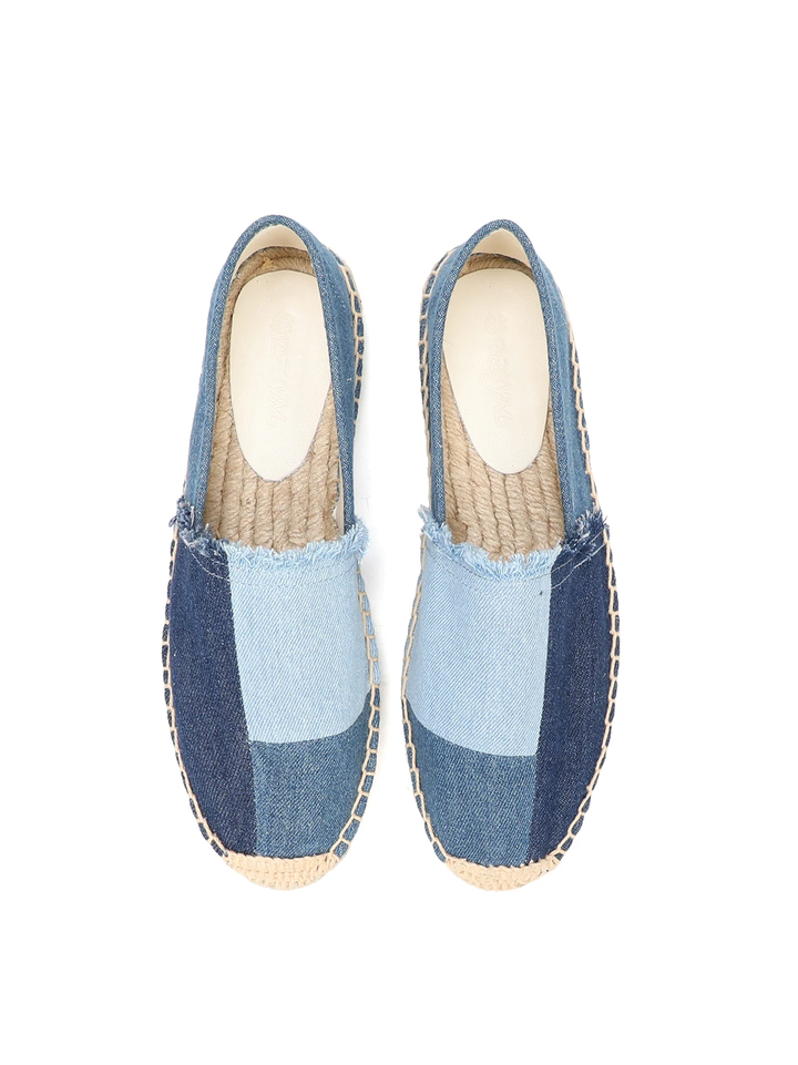 round toe espadrilles color blue size 8 for women