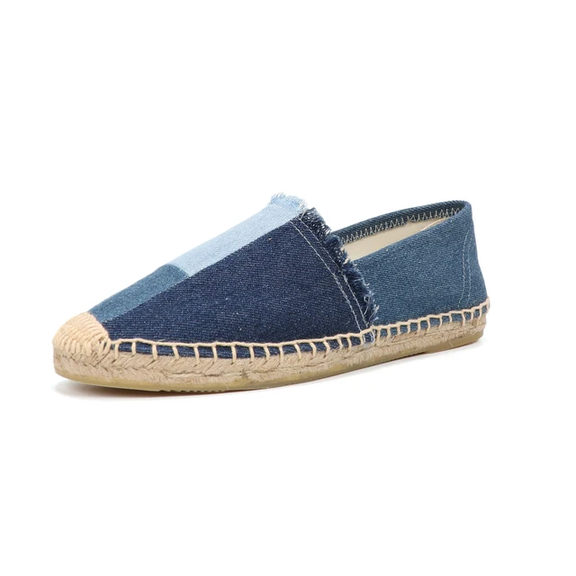 flats espadrilles color blue size 5.5 for women