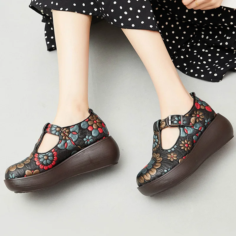 summer platform shoes color black size 8 for women