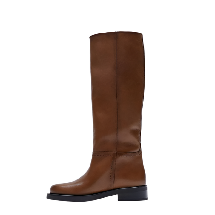 short plush boots color brown size 8 for women