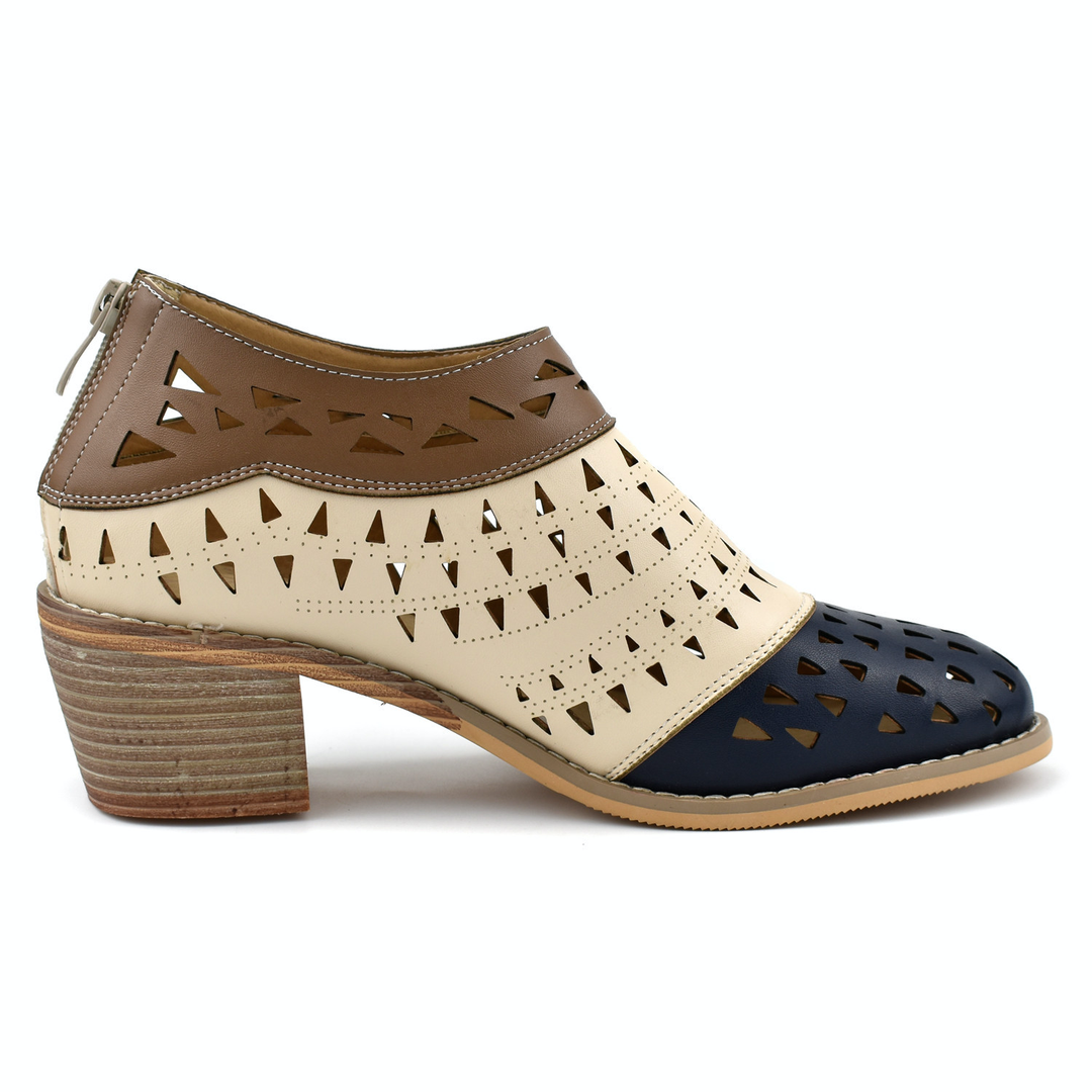 round toe booties color blue size 5.5 for women