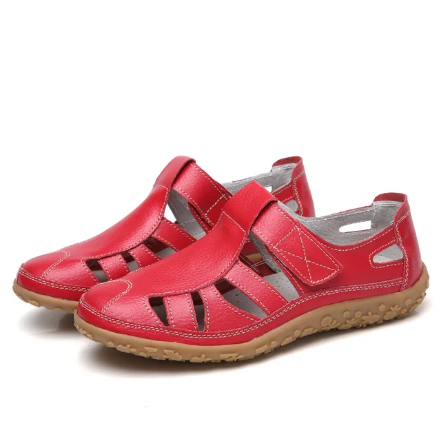 summer sandals color red size 7 for women