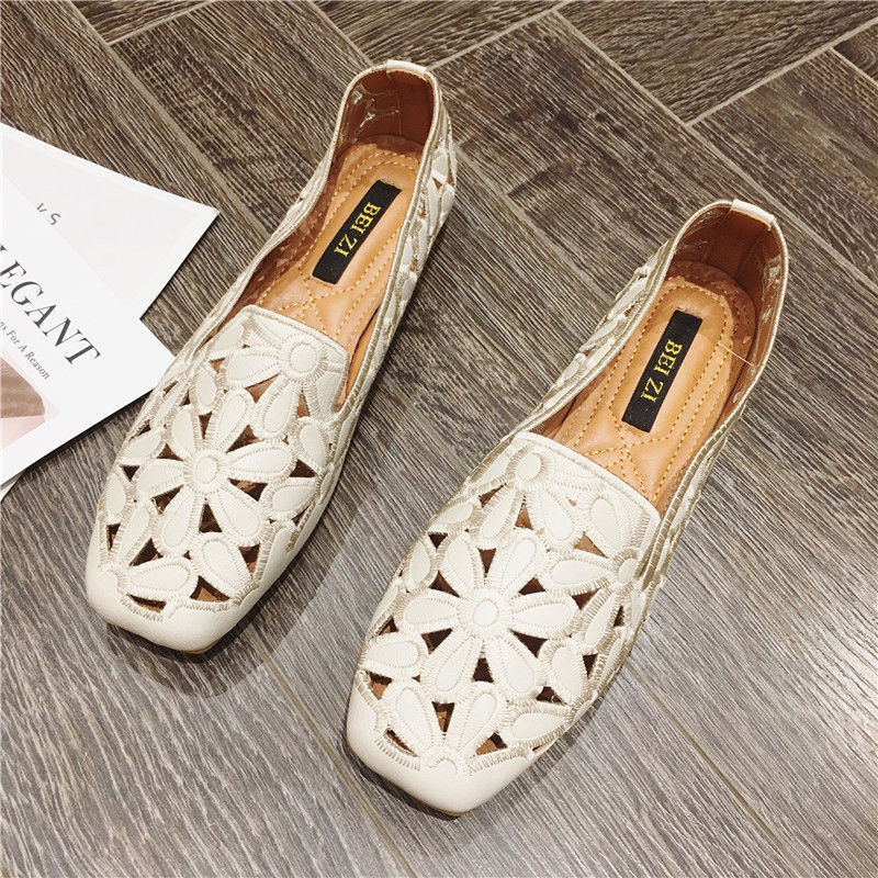 breathable loafer shoes color beige size 8 for women