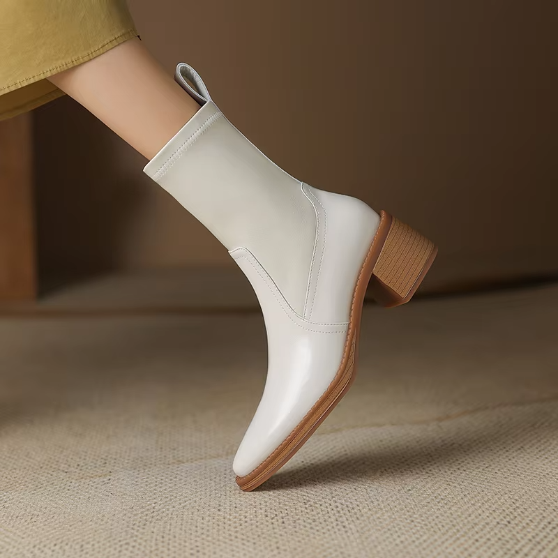 dress boots color beige size 6.5 for women
