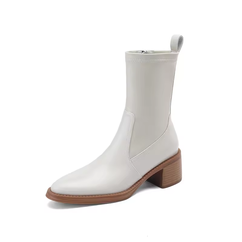 pointed toe boots color beige size 6 for women