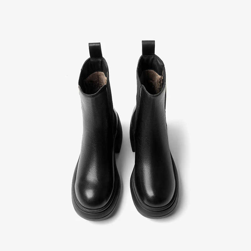 platform boots color black size 8.5 for women