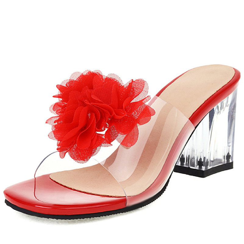 casual sandals color red size 6 for women