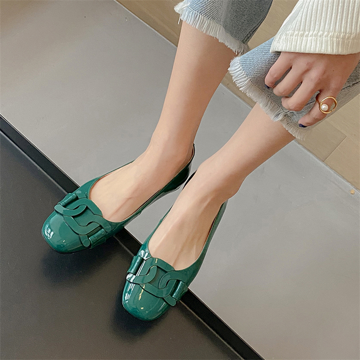 office flats shoes color green size 8.5 for women