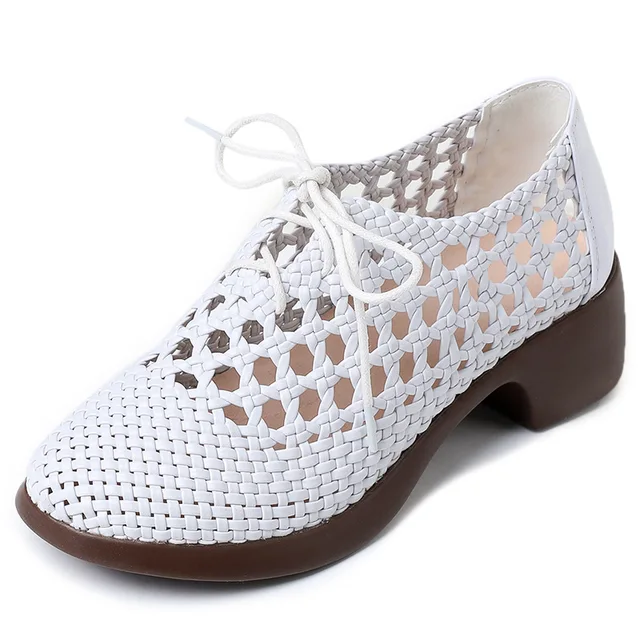 platform sandals color white size 5 for women