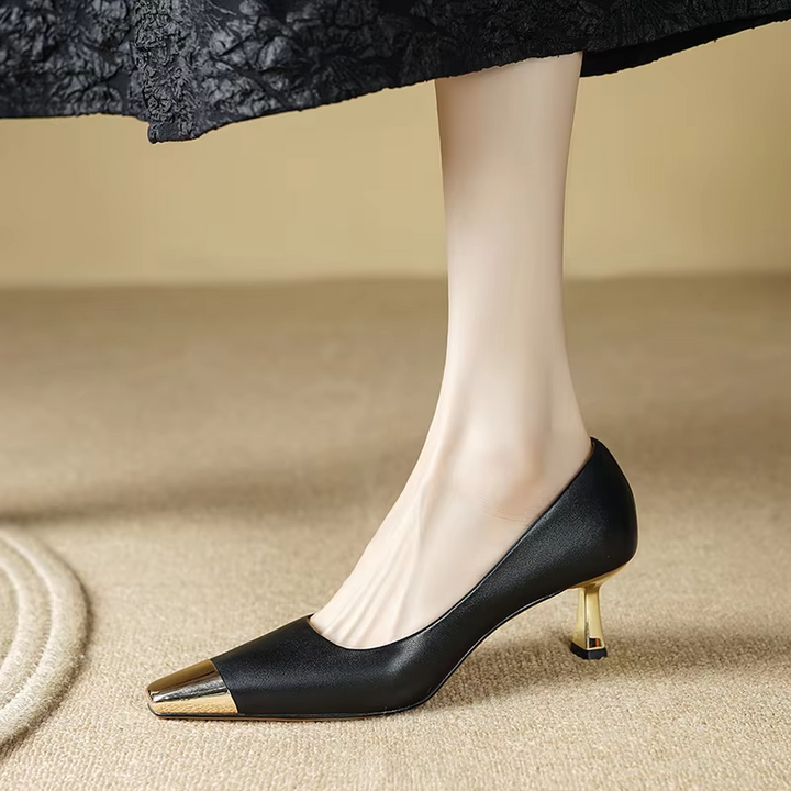 elegant pumps color black size 6 for women