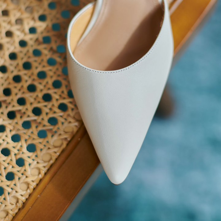 pointed toe pumps shoes color beige size 6 for women