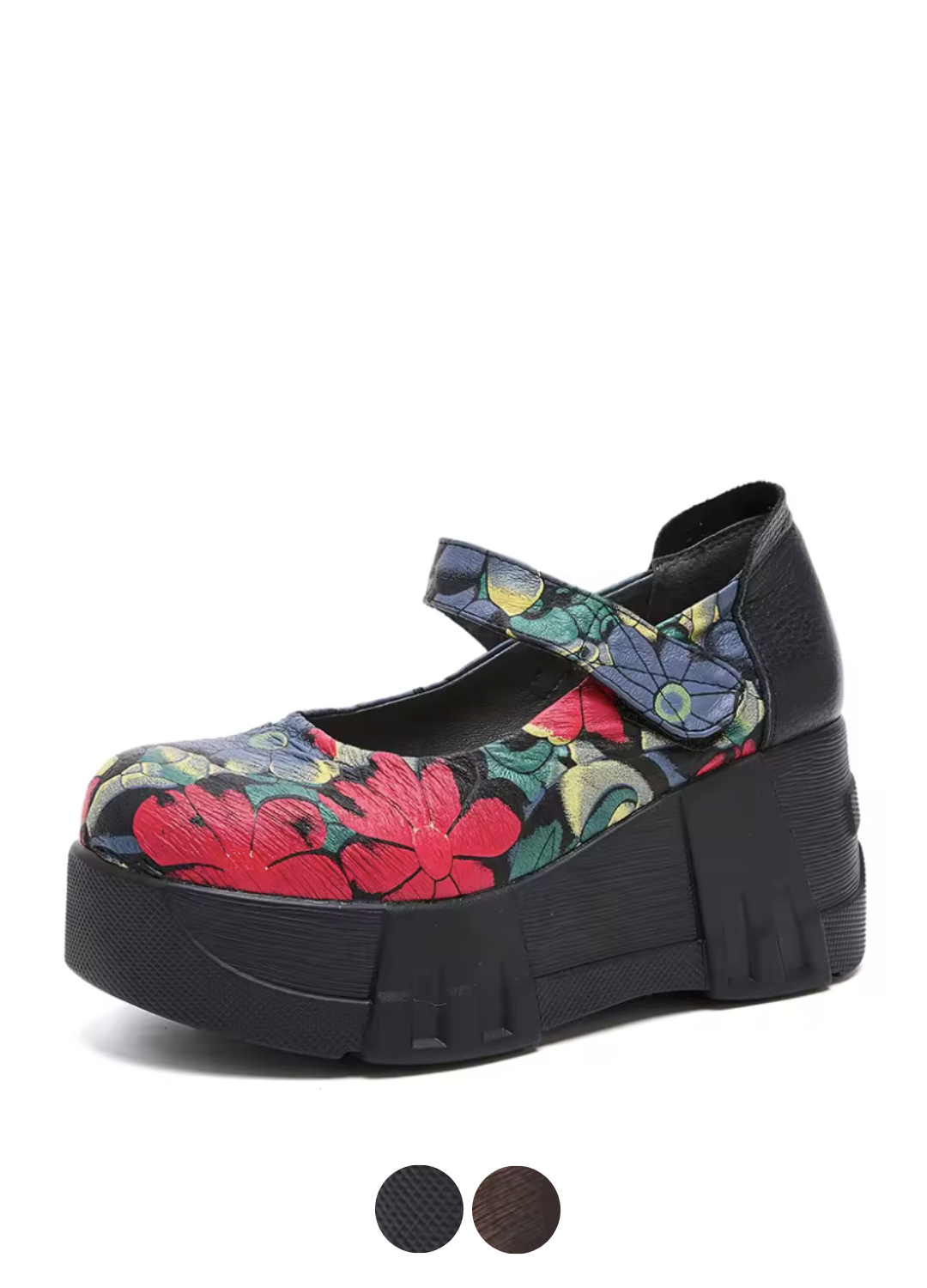 USS Shoes Elsa Women's Leather Platform Wedge Heel Pumps