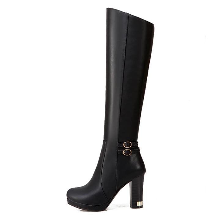 long boots color black size 5 for women