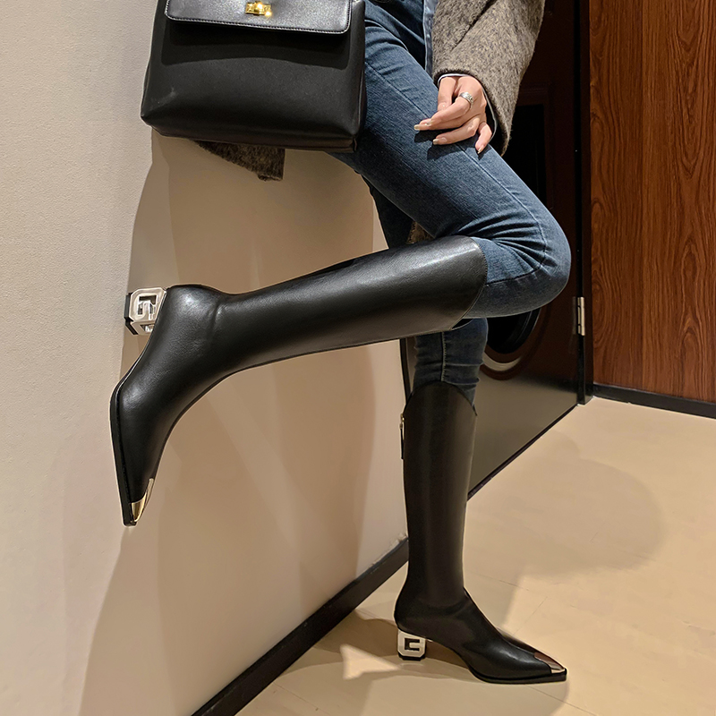 elegant boots color black size 9 for women