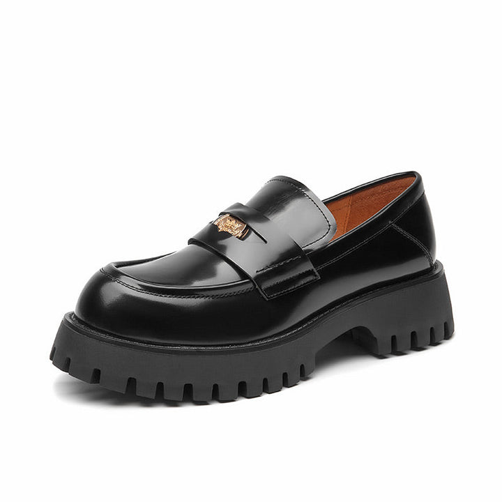 slip on loafer shoes color black size 8 for women