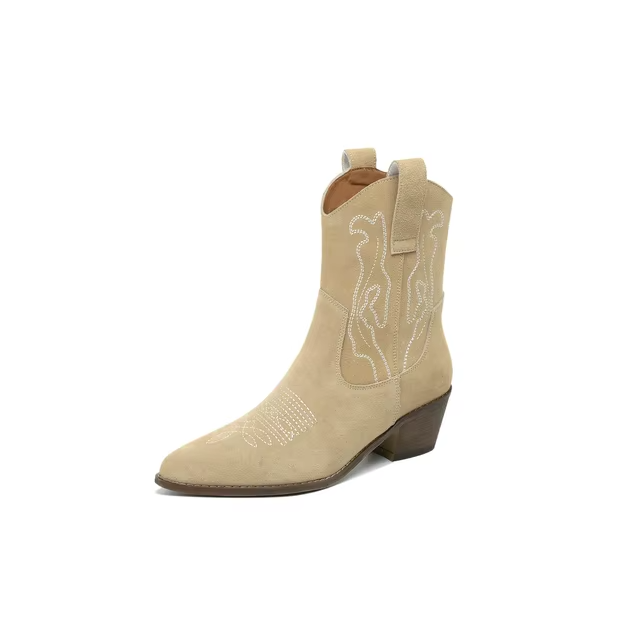 leather boots color apricot size 6.5 for women