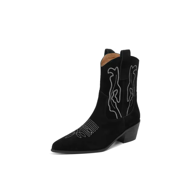western boots color black size 5 for women