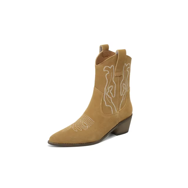 pointed toe boots color brown size 6 for women