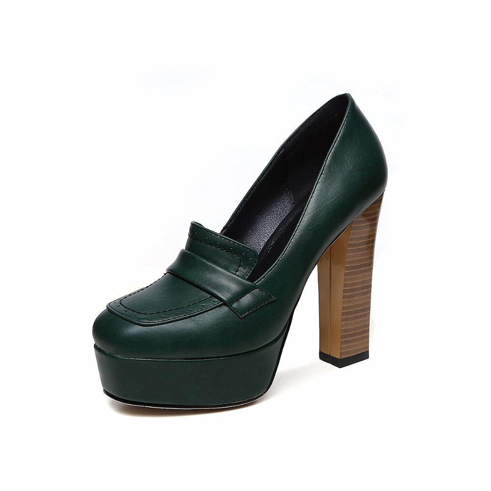 heel pumps shoes color green size 5 for women