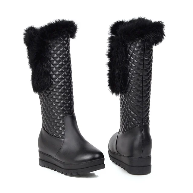 platform boots color black size 5.5 for women