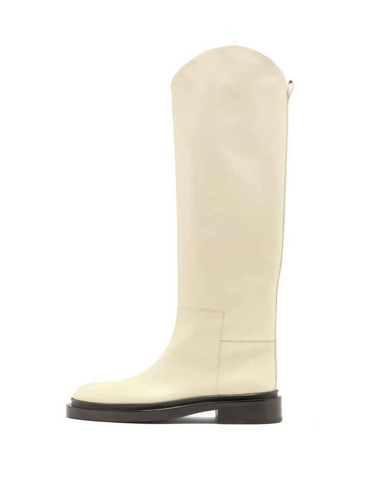 long boots color beige size 5 for women