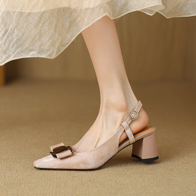 office sandals color apricot size 7 for women