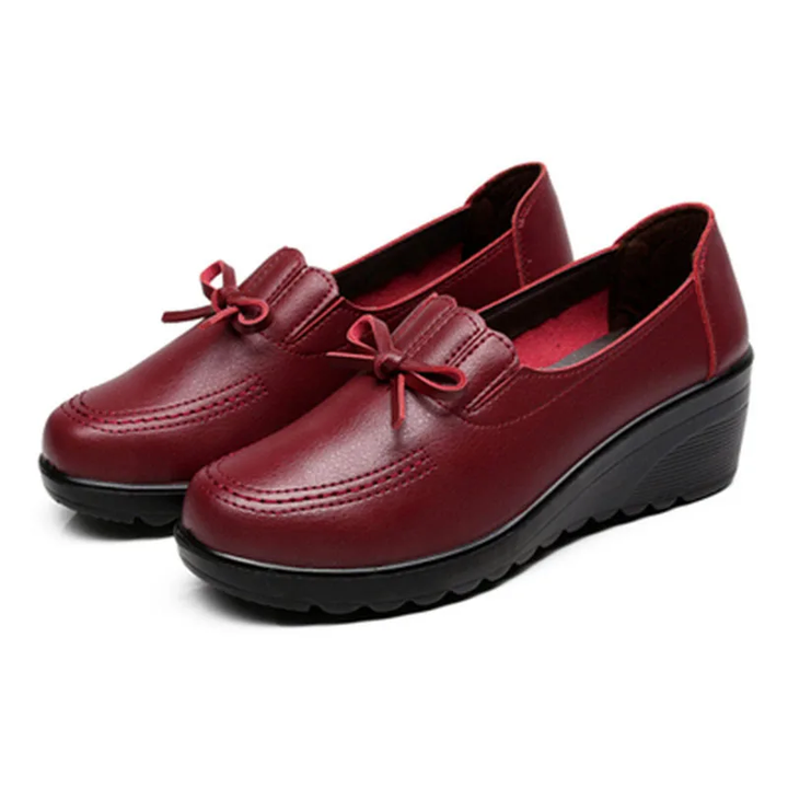casual platform shoes color red size 9 for women