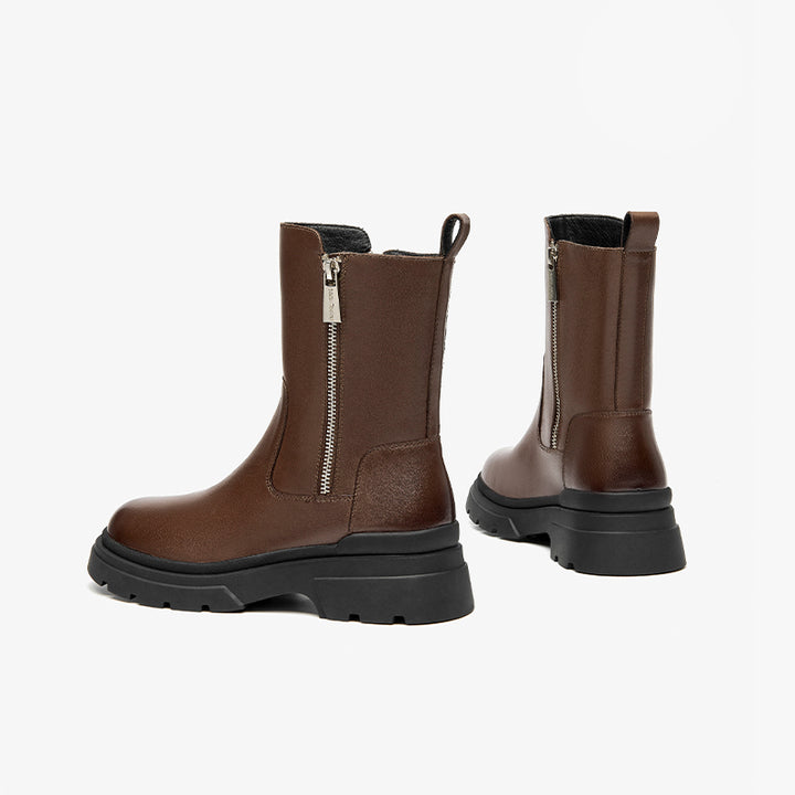 platform boots color brown size 7 for women