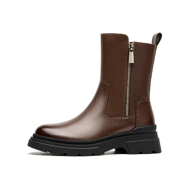 leather boots color brown size 5.5 for women