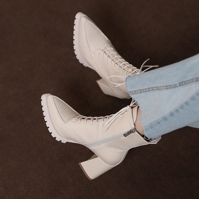dress boots color white size 7 for women