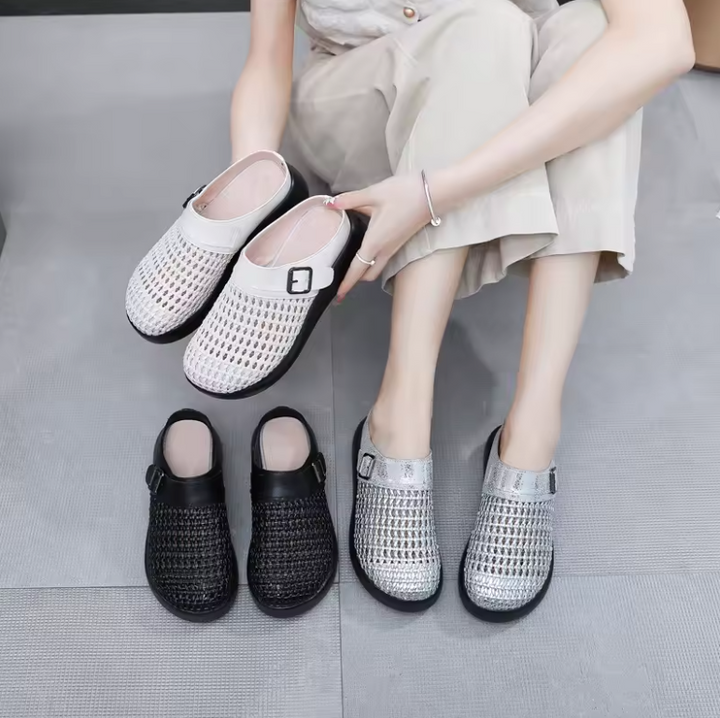 spring mules color silver size 7 for women