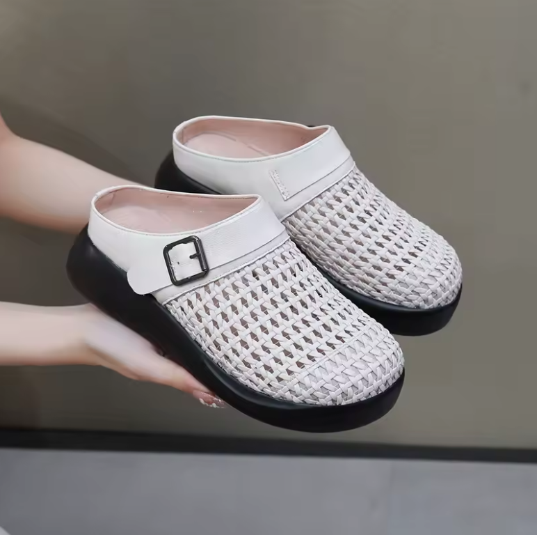 mules color silver size 6.5 for women