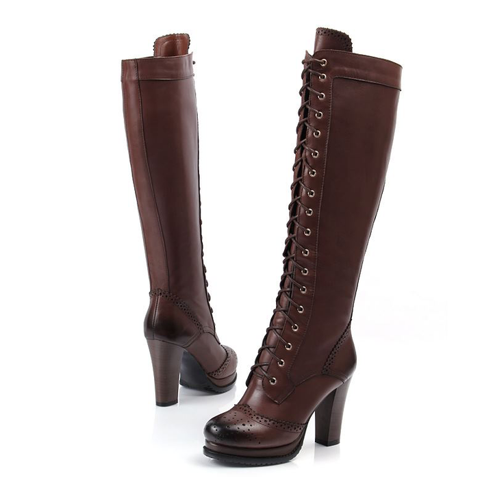 long boots color brown size 5 for women
